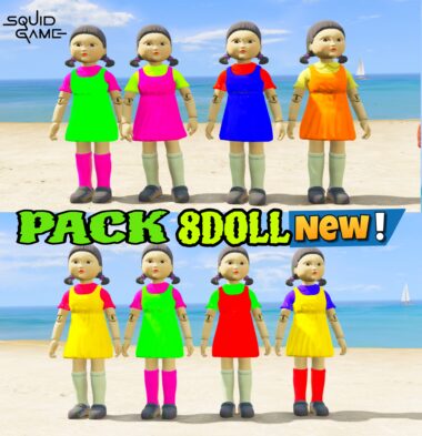 GTA 5 Mods SQUID GAME 8 DOLL COMBO PACK